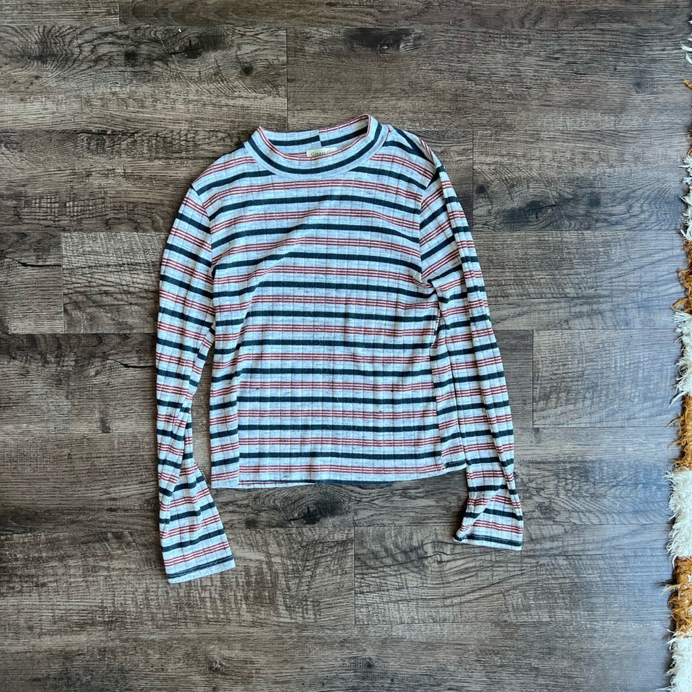 Ginger G Colorful Striped Long Sleeve Top